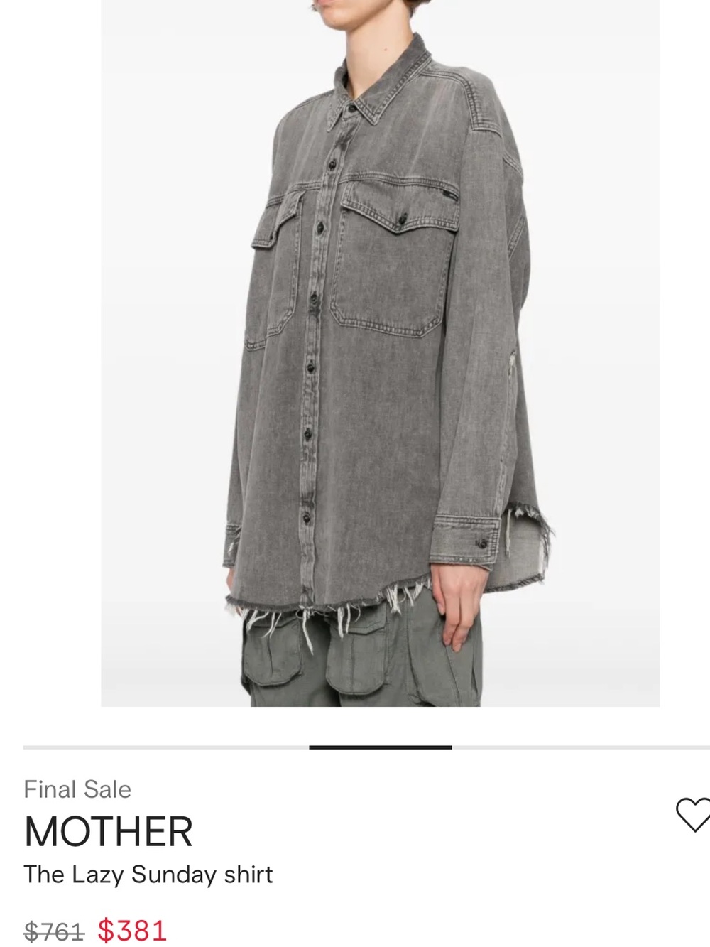 mother denim shirt